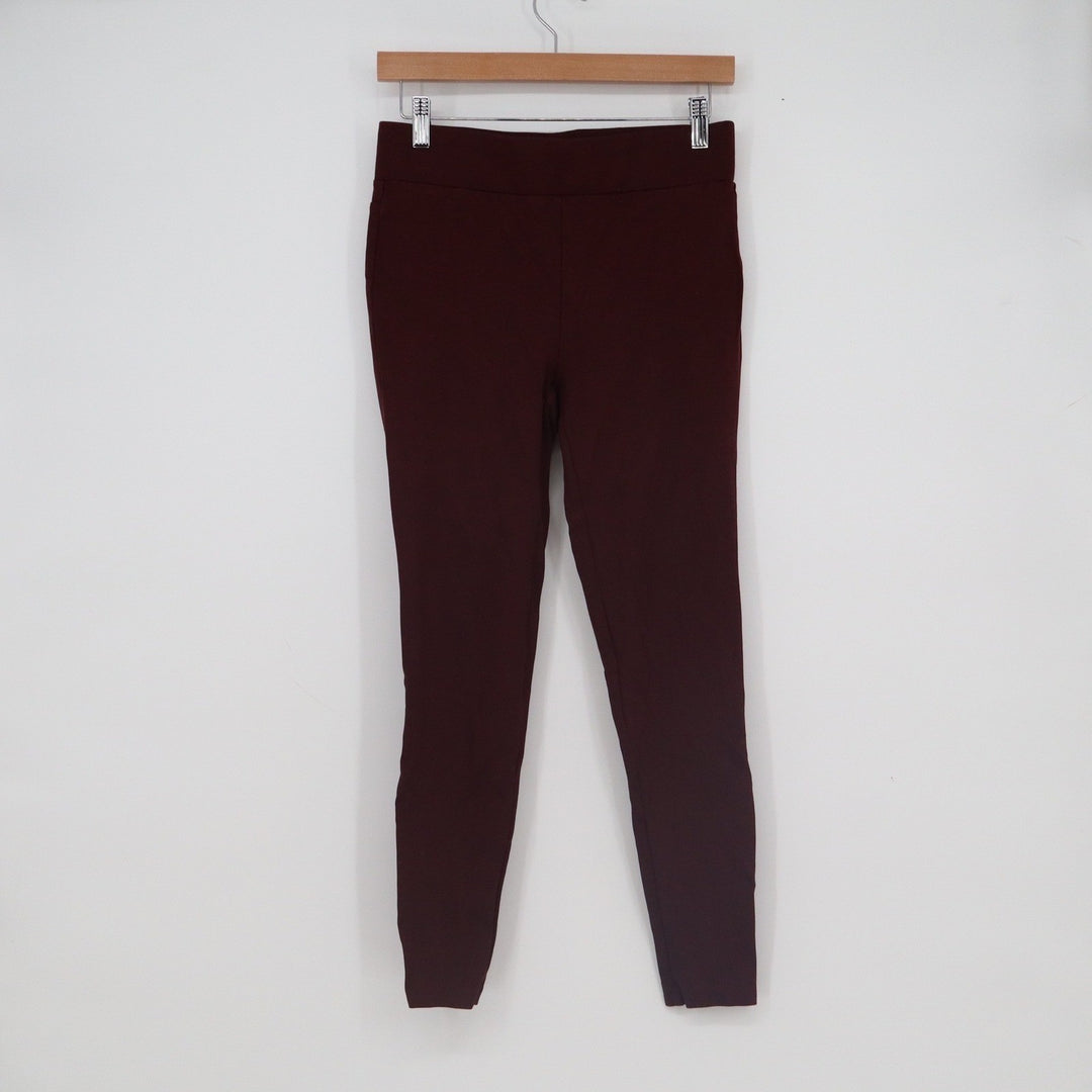LOFT Womens Burgundy Pull On Skinny Leggings Pants Maroon Size S 12856