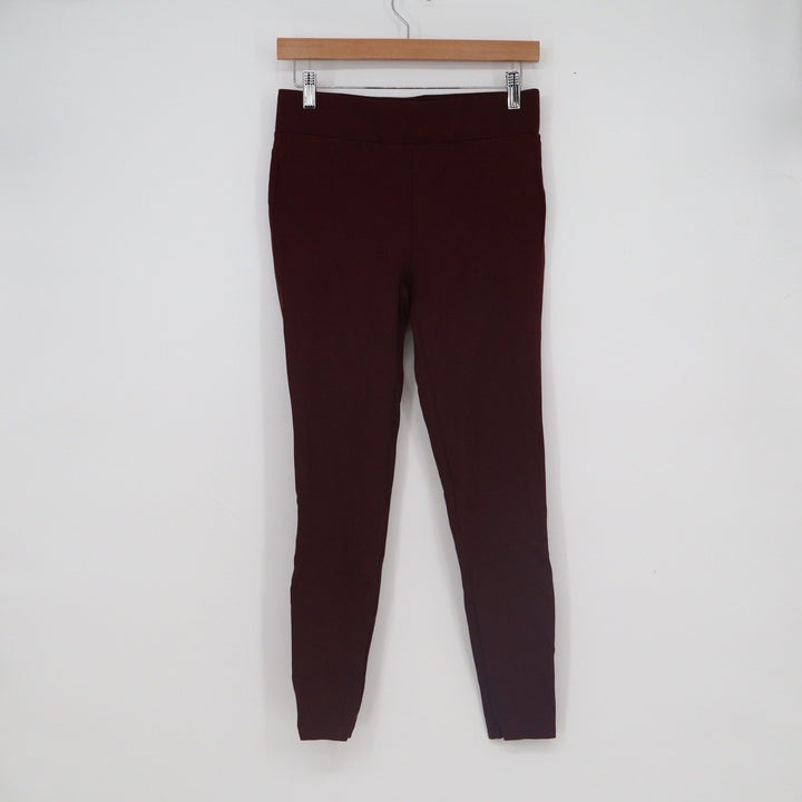 LOFT Womens Burgundy Pull On Skinny Leggings Pants Maroon Size S 12856