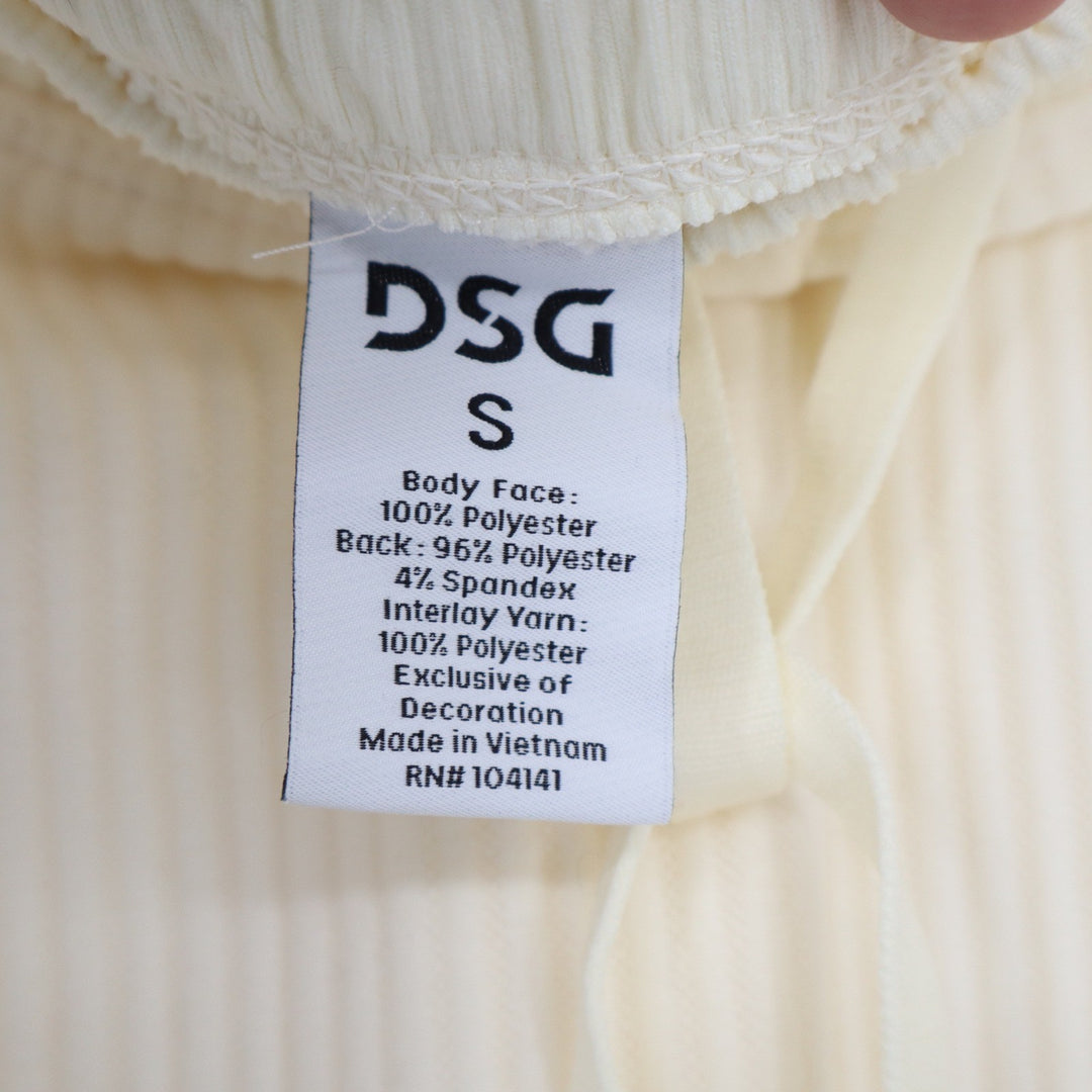DSG So Soft Ottoman Jogger Womens Small Light Cream Ribbed Sweatpants