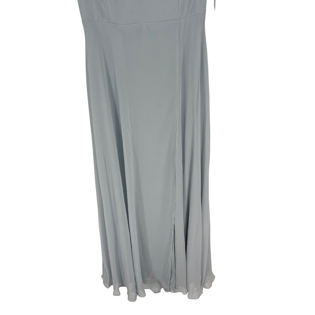 After Six Tie-Back Cutout Maxi Dress With Front Slit In Mist Size 14