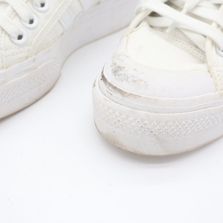 Adidas Nizza Platform Sneakers Womens 9 Cloud White Canvas Shoes