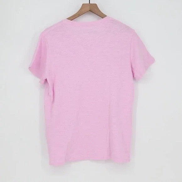American Giant Premium Slub T-Shirt Womens M Pink Cotton Short Sleeve Crew Neck