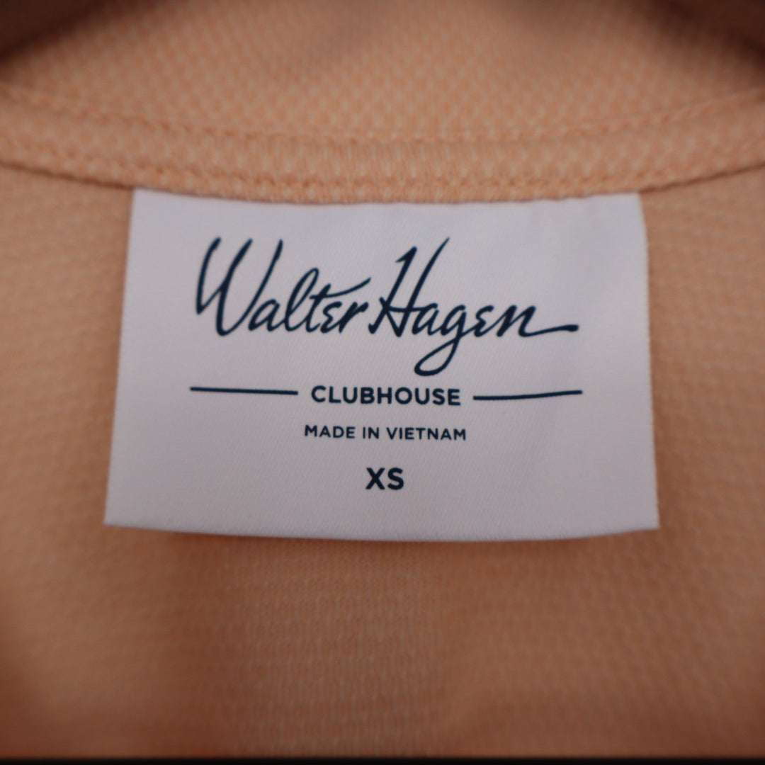 Walter Hagen Clubhouse Womens Sleeveless Golf Polo Shirt Peach Orange XS