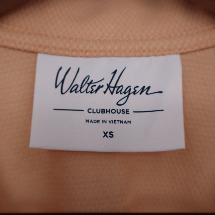 Walter Hagen Clubhouse Womens Sleeveless Golf Polo Shirt Peach Orange XS