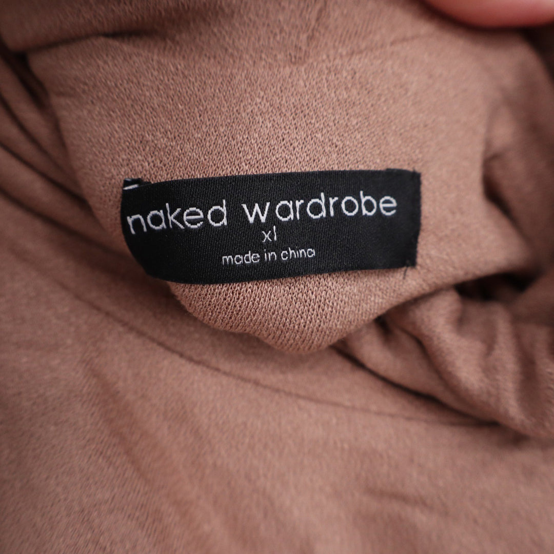 Naked Wardrobe Mauve Brown Turtleneck Long Sleeve Bodysuit XL