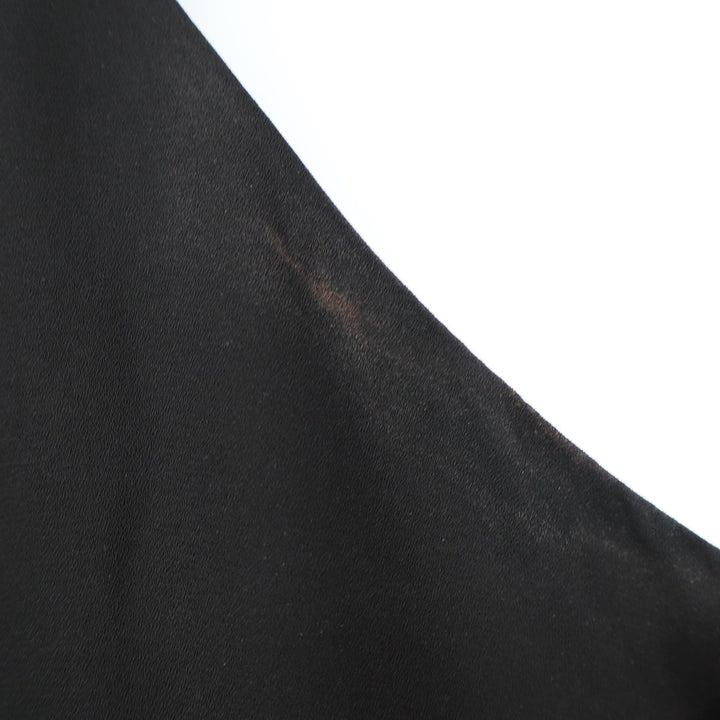 Gibson Black Sleeveless Ruffle High Neck Tie Back Shift Dress Womens Medium