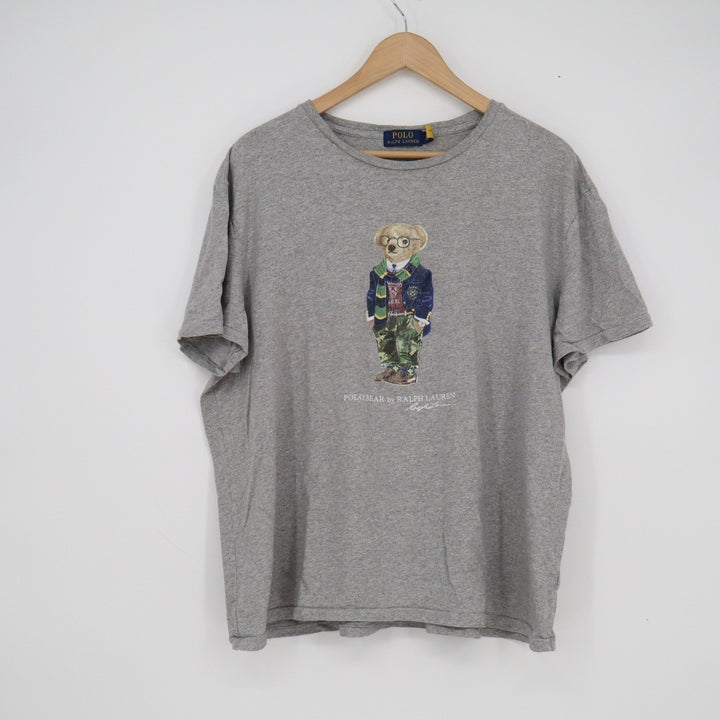 Polo Ralph Lauren Polo Bear Graphic T-Shirt Mens XL Heather Gray Short Sleeve