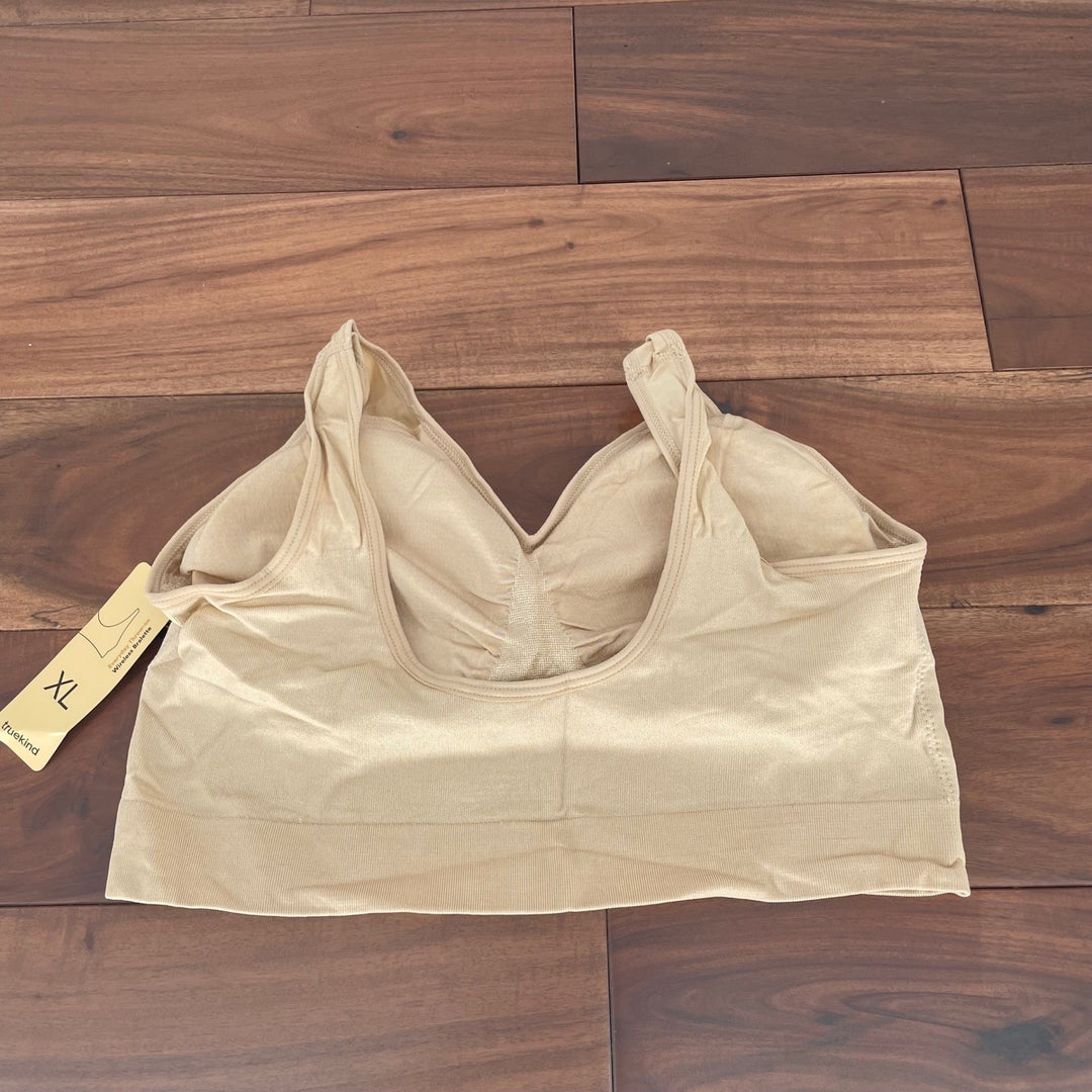 Truekind Everyday Throw on Wireless Bralette Chai XL Comfort Lounge Sleep