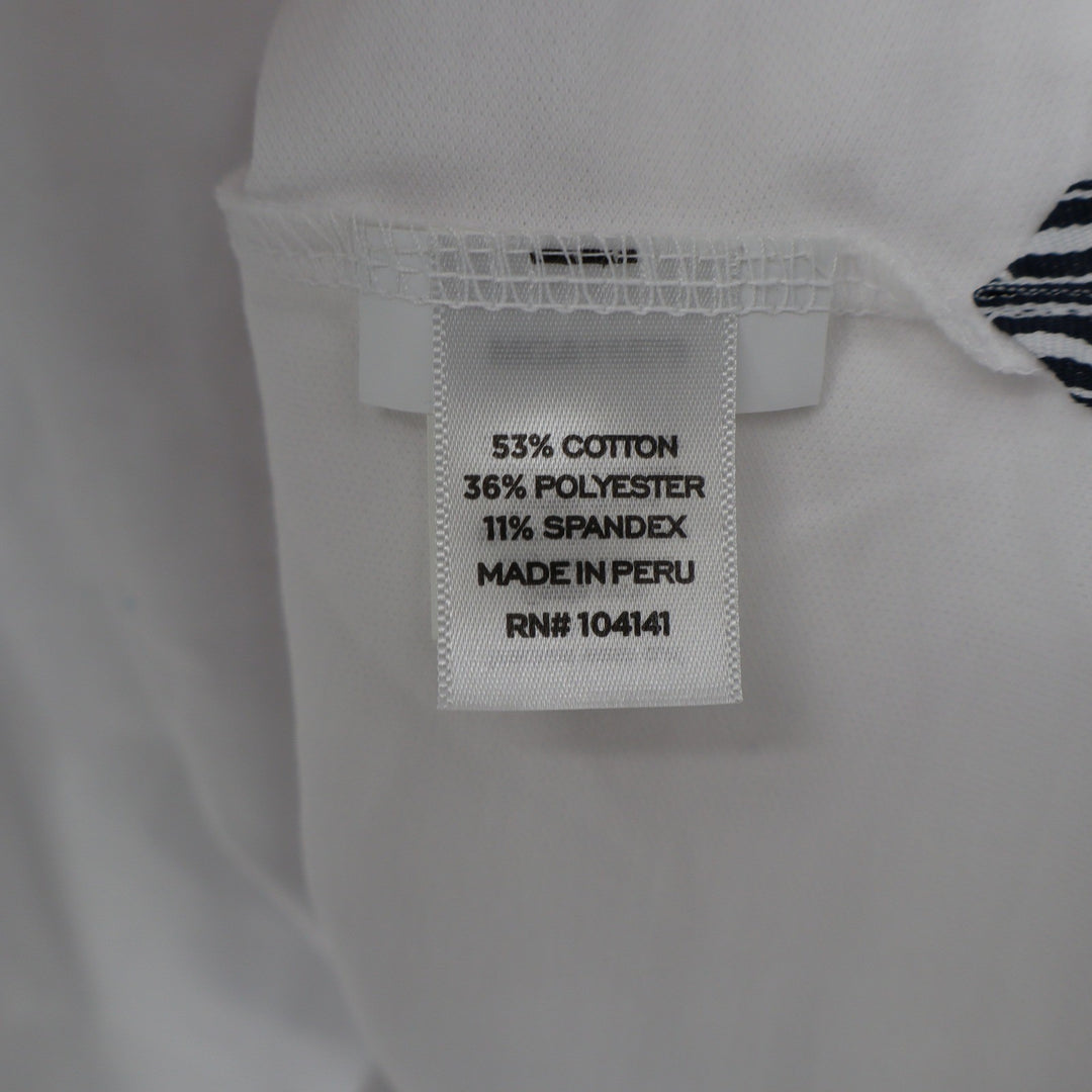 Walter Hagen Mens Clubhouse Solid Pique Polo White Short Sleeve Shirt Size L NEW