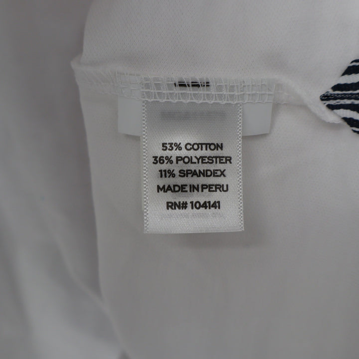 Walter Hagen Mens Clubhouse Solid Pique Polo White Short Sleeve Shirt Size L NEW