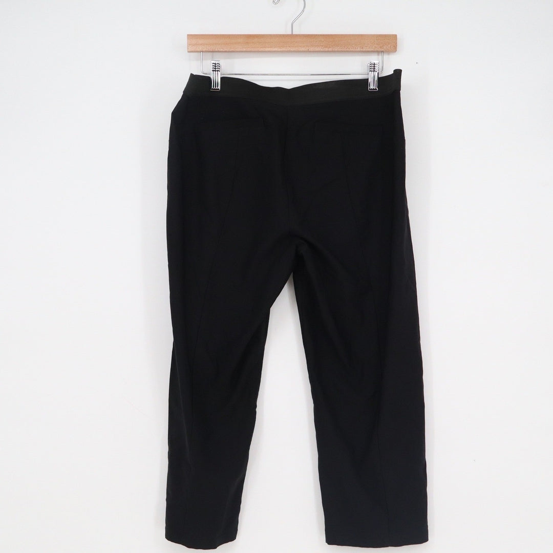 Simply Vera Vera Wang Black Pull On Cropped Trousers Womens Large Stretch Pants