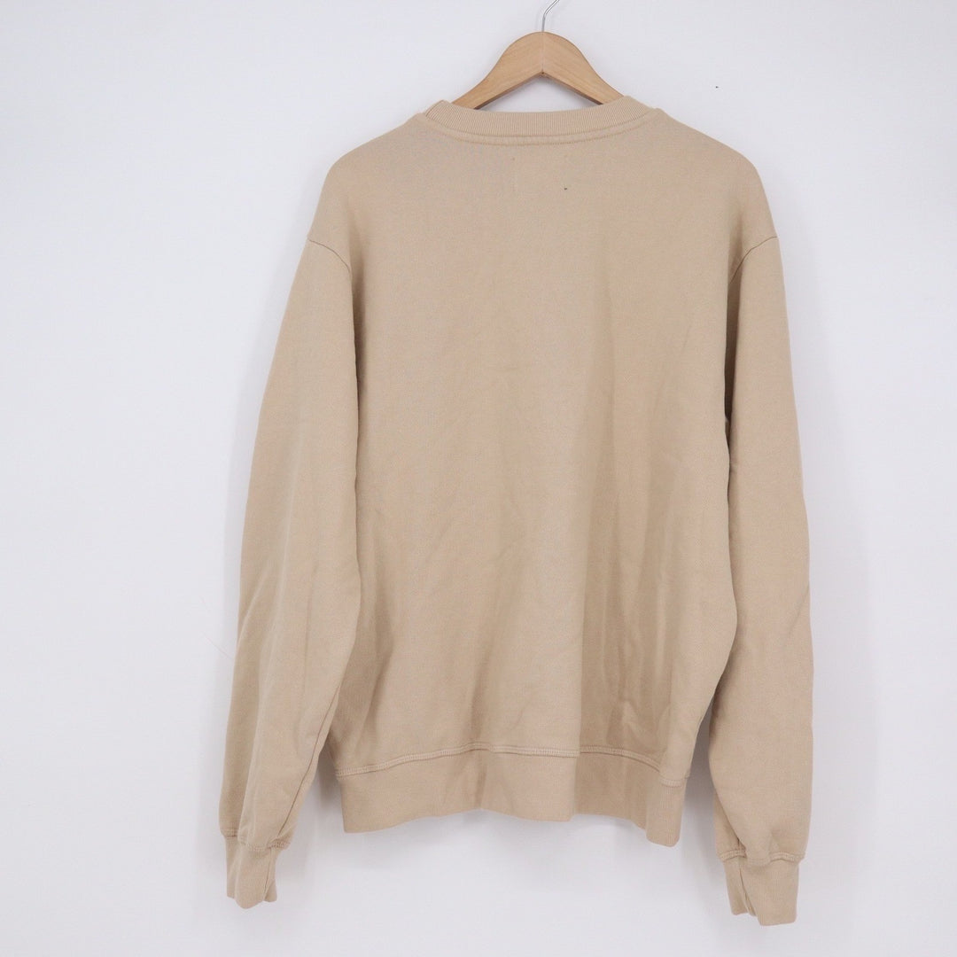 Spiritual Gangster Tan Cotton Fleece Crewneck Graphic Sweatshirt Size M