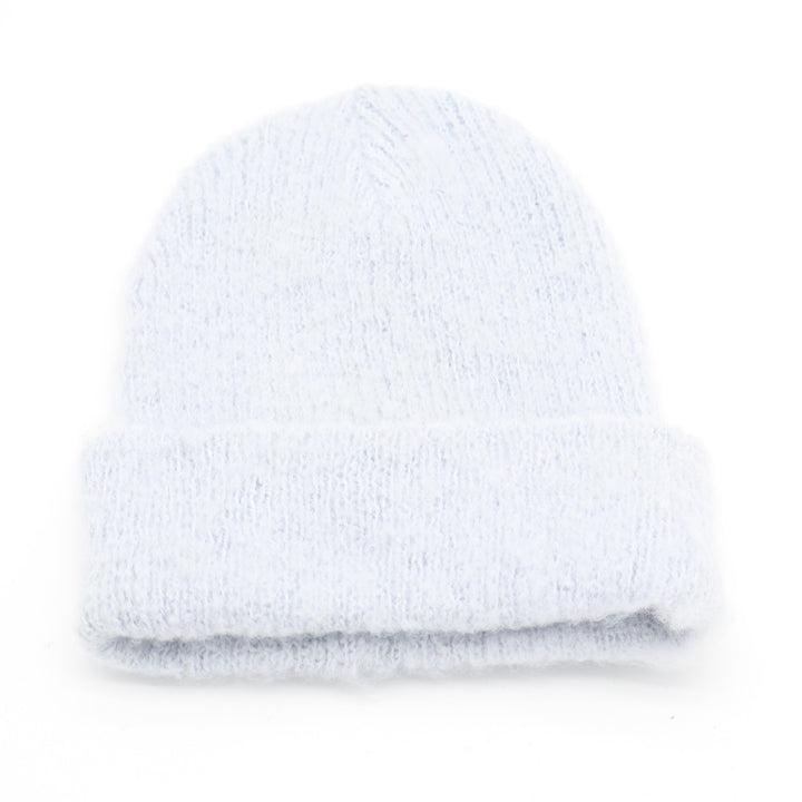 Calia Luxe Beanie Light Blue Soft Fuzzy Knit Cuffed Winter Hat