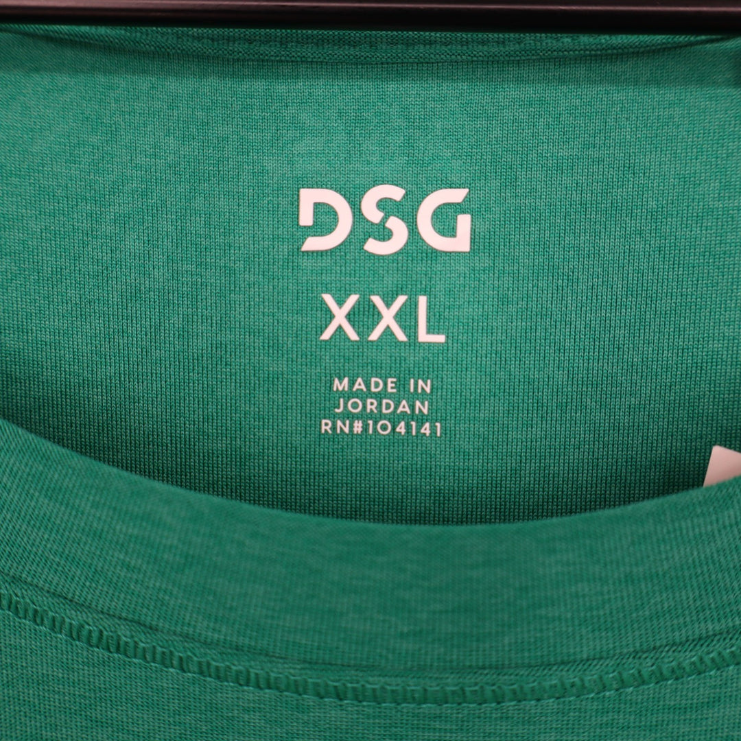 DSG Mens XXL Green Long Sleeve Performance T-Shirt UPF 50+ Moisture Wicking