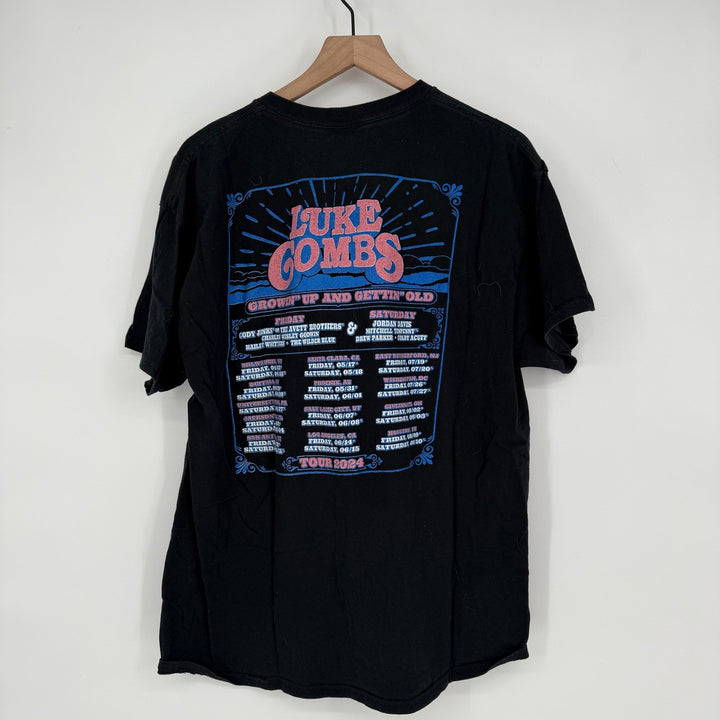 Luke Combs Growin Up and Gettin Old Tour 2023 T Shirt Black XL