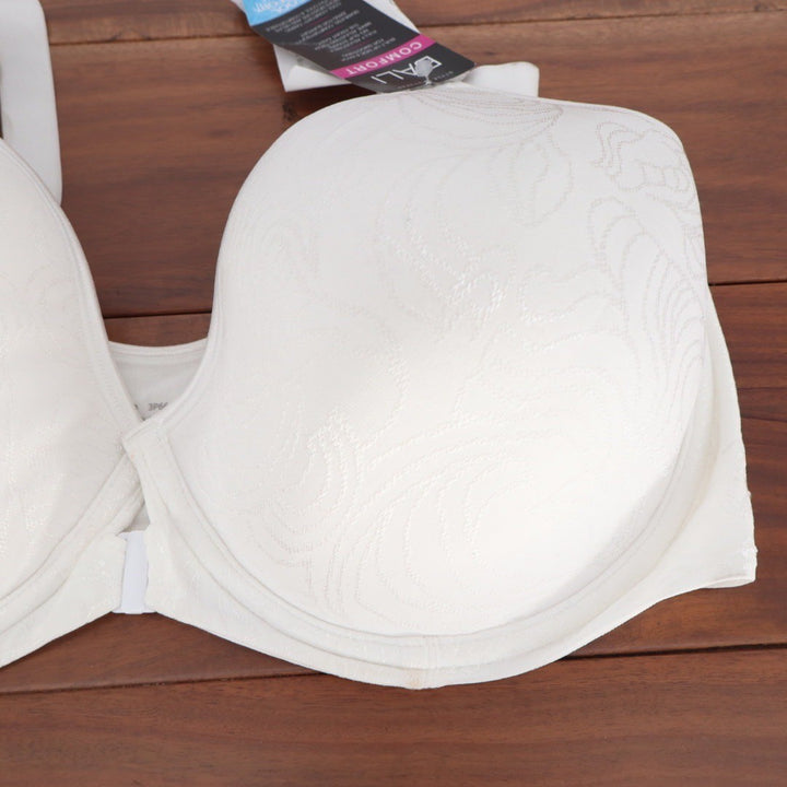 Bali Comfort Revolution Front Close Underwire Bra White 40D DF3P66 3P66