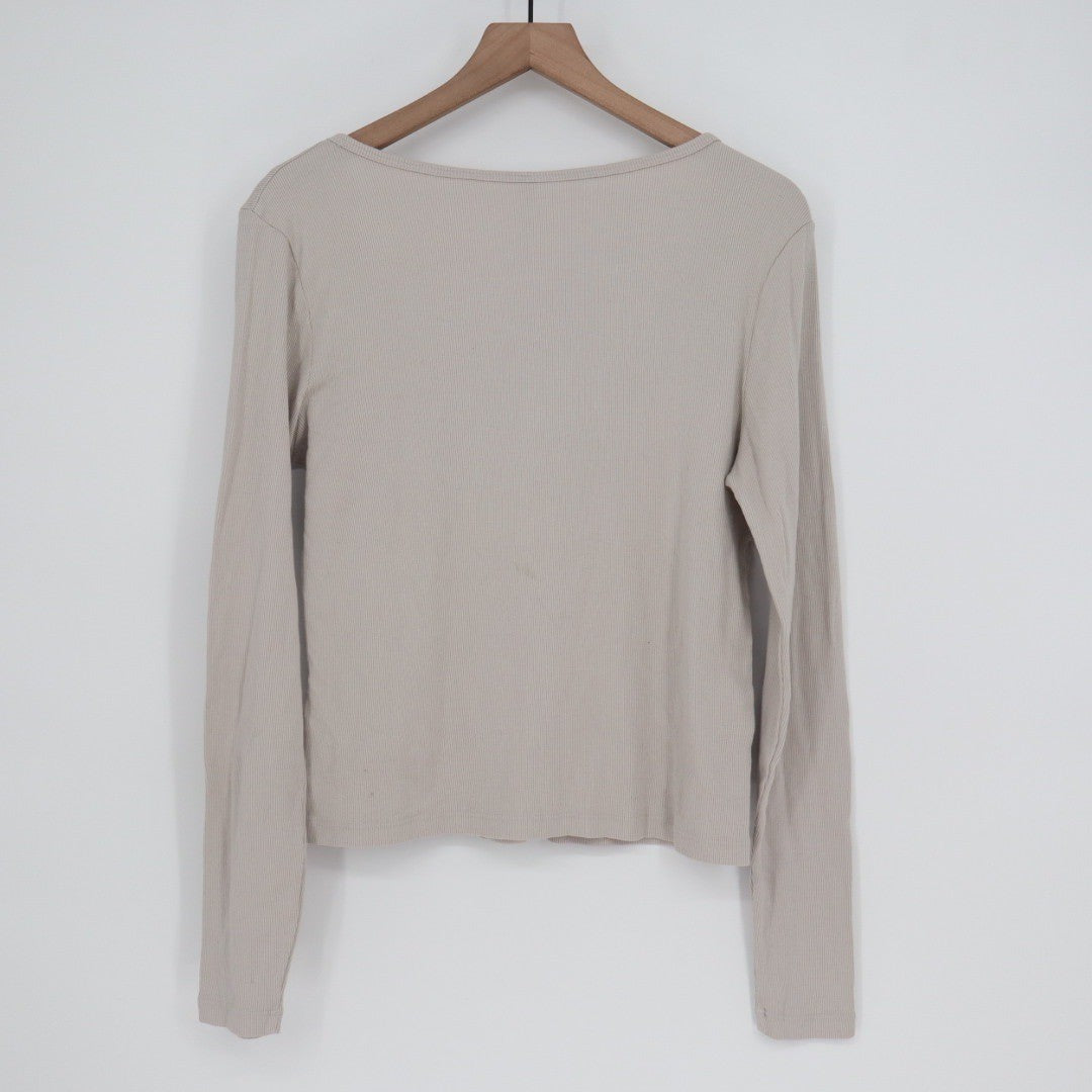 American Giant Women's Luxe Rib Square Neck Cardigan Size L