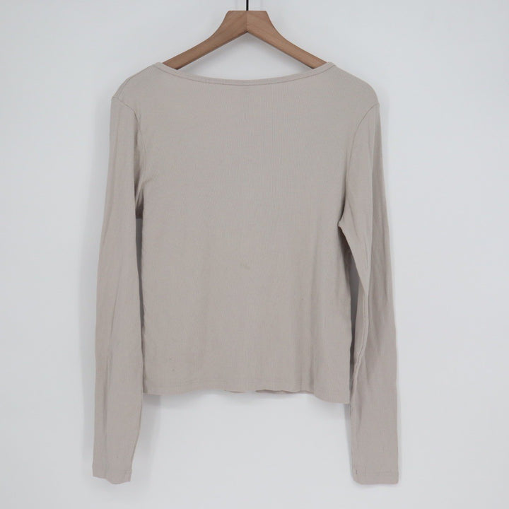 American Giant Women's Luxe Rib Square Neck Cardigan Size L