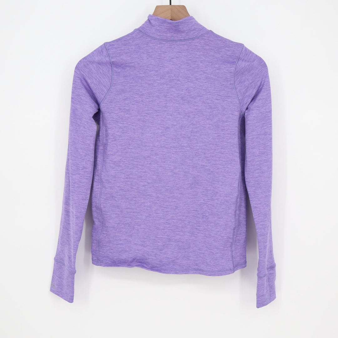 DSG Girls Large 14 Frozen Purple Spacedye Cold Weather Compression 1/4 Zip Top