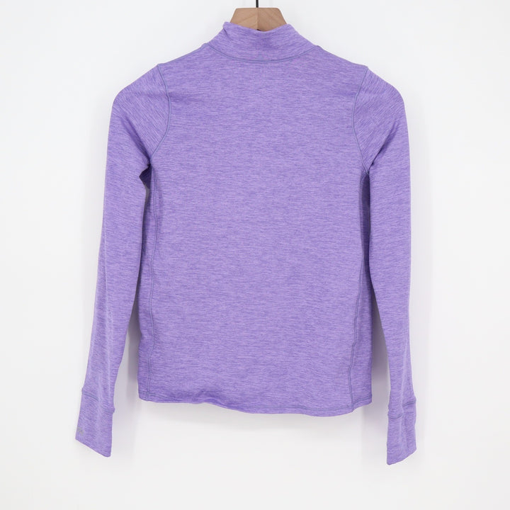 DSG Girls Large 14 Frozen Purple Spacedye Cold Weather Compression 1/4 Zip Top