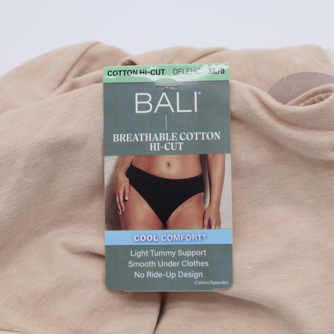 Bali Breathable Cotton Hi-Cut Panty Nude Beige DFLEHC XL 8 New