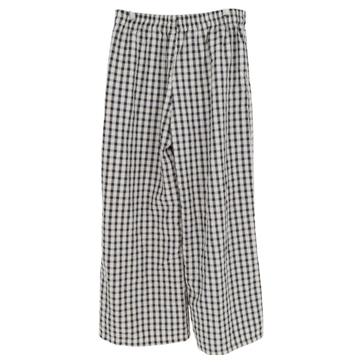 Sincerely Jules Navy Blue Gingham Wide Leg Elastic Waist Pants XL