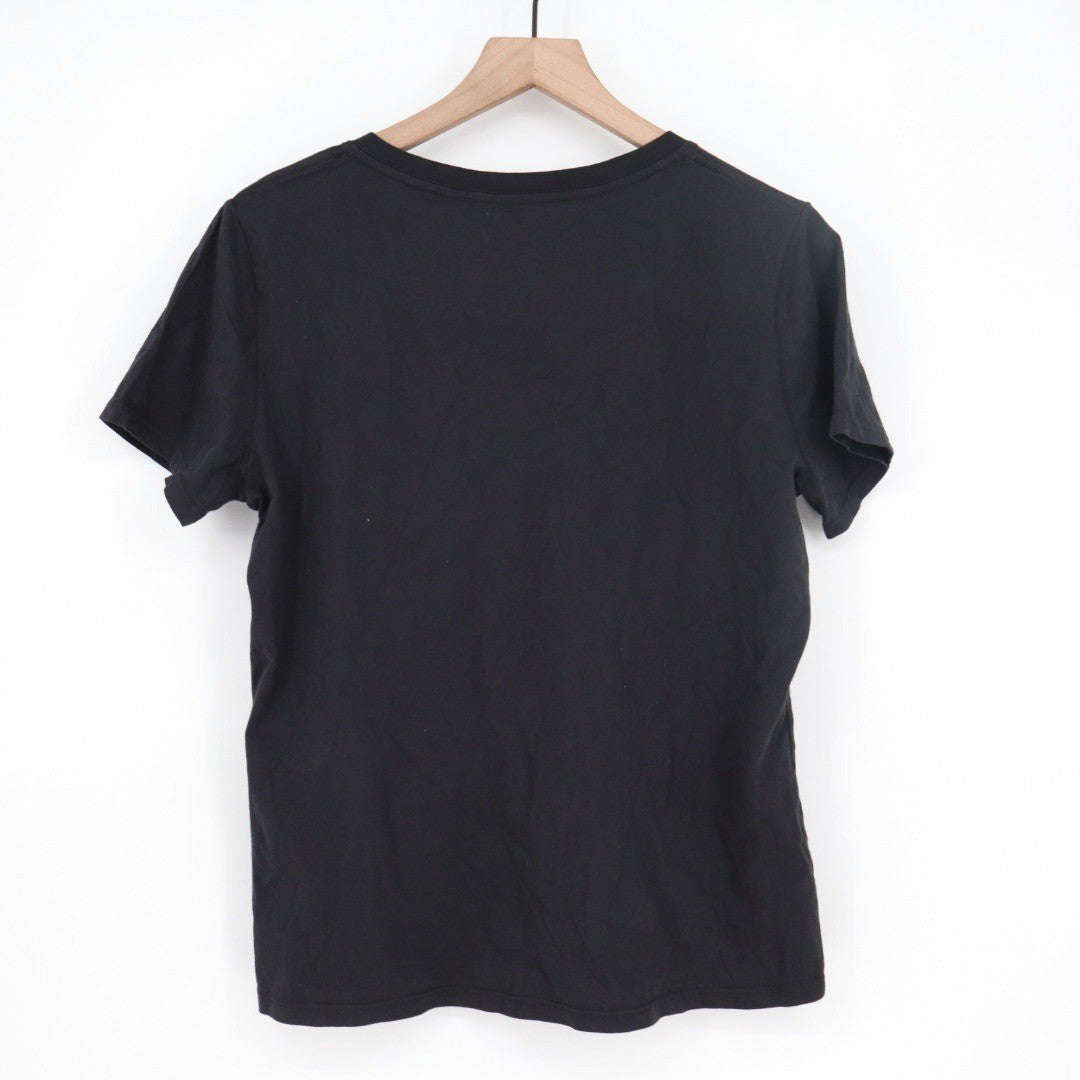 American Giant Black V Neck T Shirt Cotton Made in USA Mens Size Large