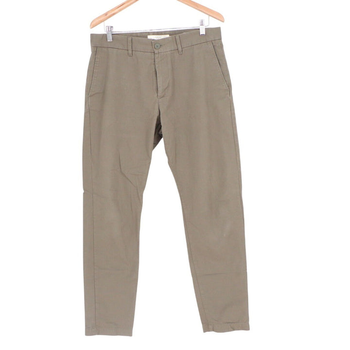LOGG H M Mens Khaki Chino Pants Slim Fit Size 32 Waist 17 Inseam 28