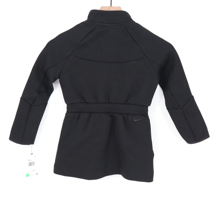 Nike Girls Black Tech Fleece Quarter Zip Dress XS 3-4 Years