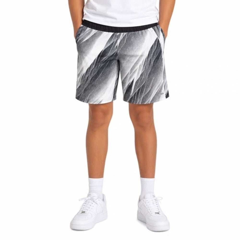 DSG Boys Agility Shorts Pure White AI Formation Print Size M 10-12