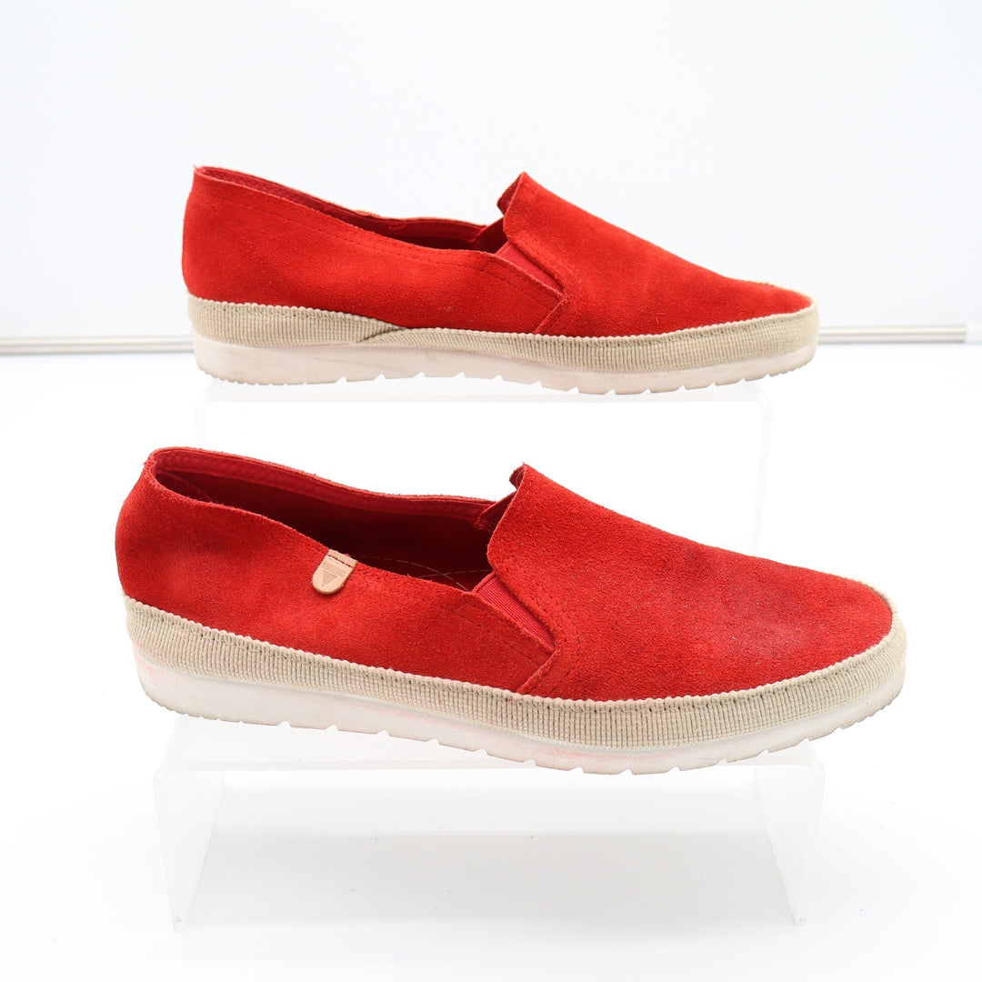 Verbenas Gaudi Red Suede Espadrille Slip On Sneaker Shoes Made in Spain Size 39