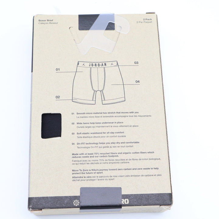 Jordan Flight Micro Boxer Briefs 2-Pack Dri-FIT Mens Large Sail