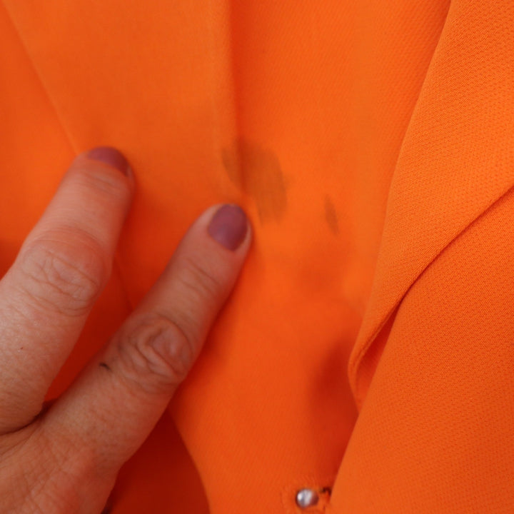 EMR Suits Orange Rosette Trim 2 Piece Skirt Suit Set Plus Size 22W Blazer Skirt