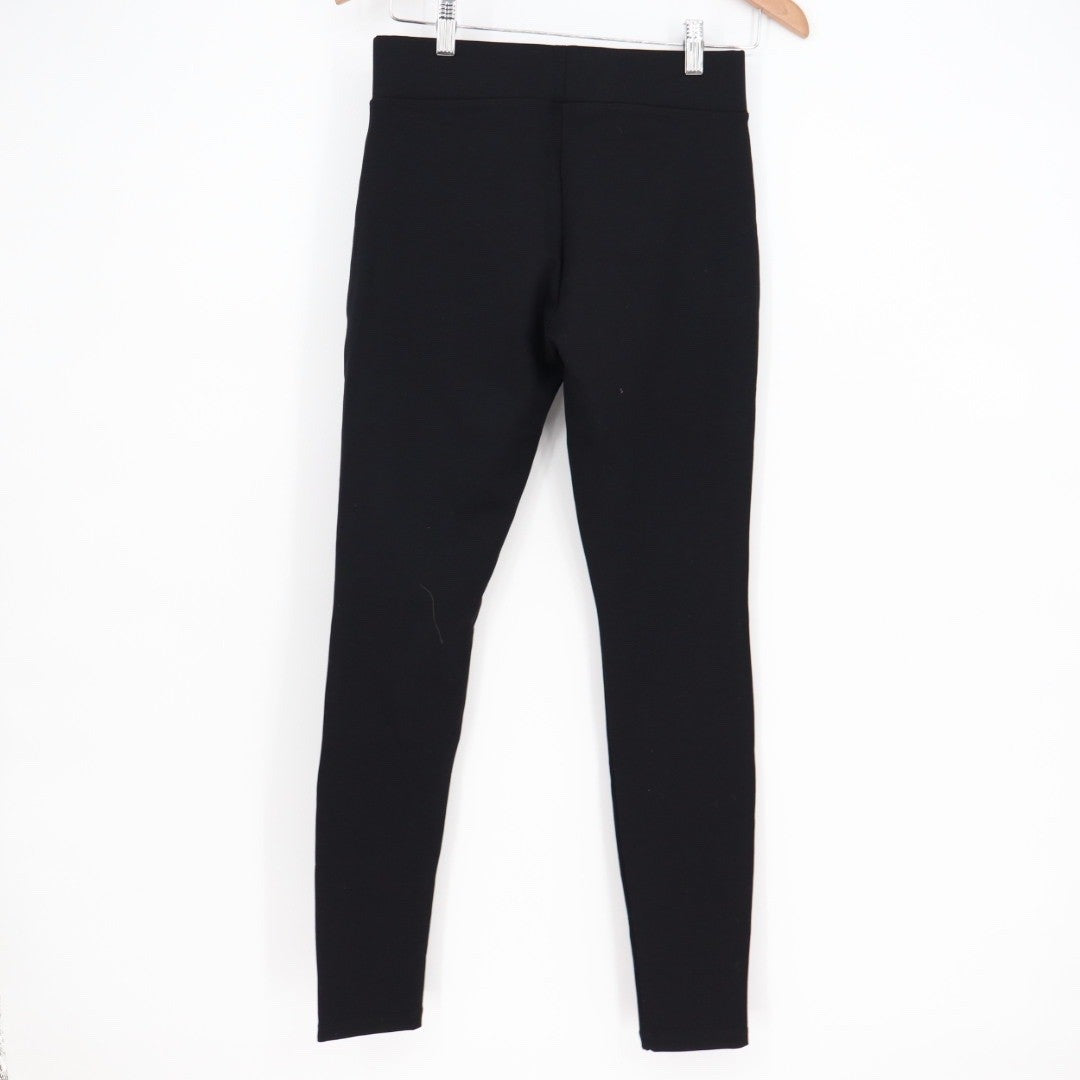 American Giant Black Leggings Tall Size 4 Pockets Made in USA