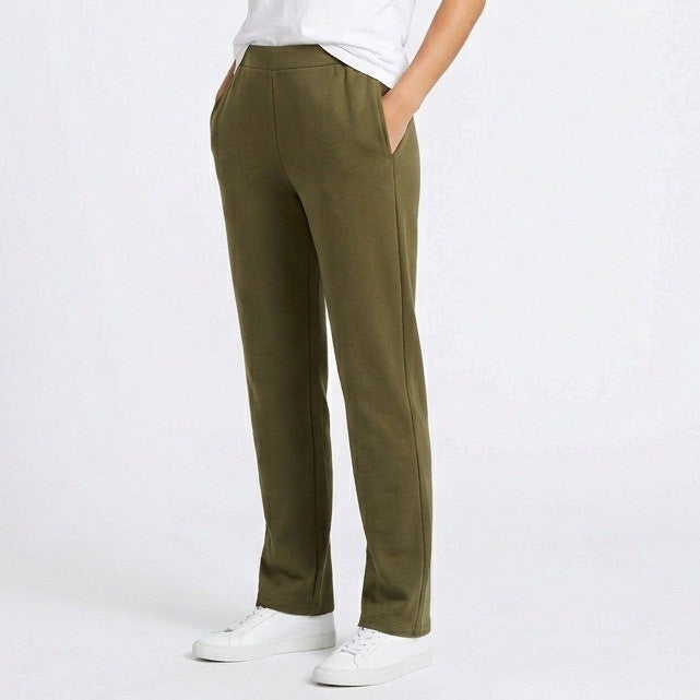 Naked Wardrobe Olive Green High Waist Straight Leg Sweatpants M
