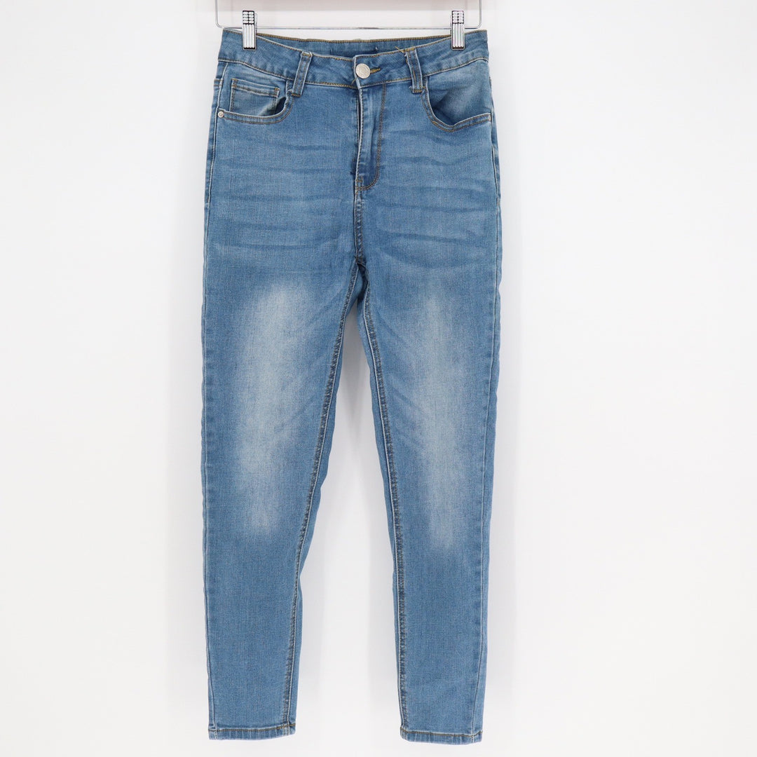 Womens Medium Wash Skinny Jeans Mid Rise Stretch Denim Size 9/29