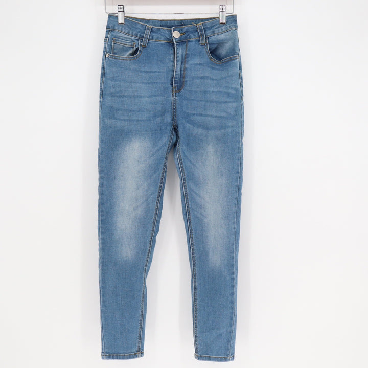 Womens Medium Wash Skinny Jeans Mid Rise Stretch Denim Size 9/29