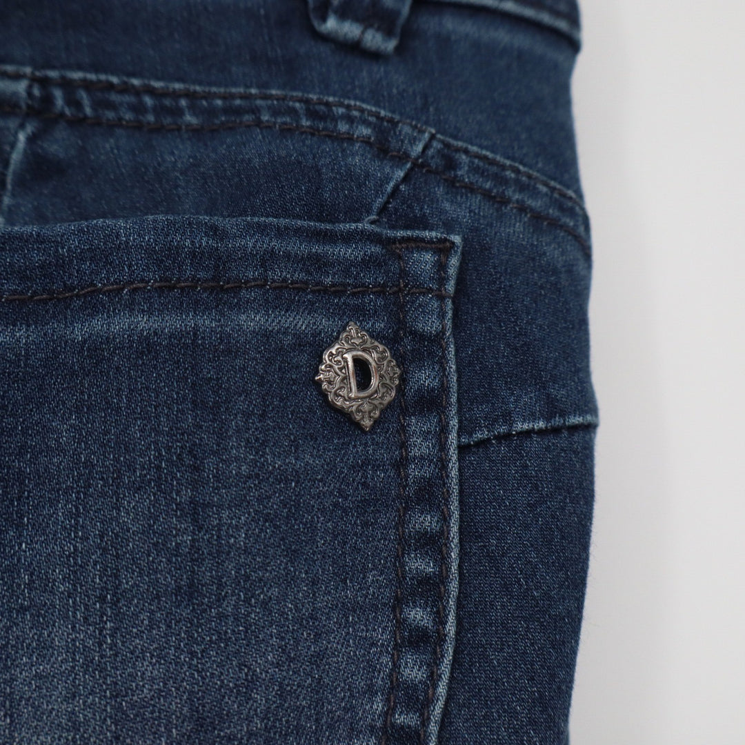 Democracy Jeans Womens 4 Ab"solution Skinny Blue Distressed Ripped Denim Good