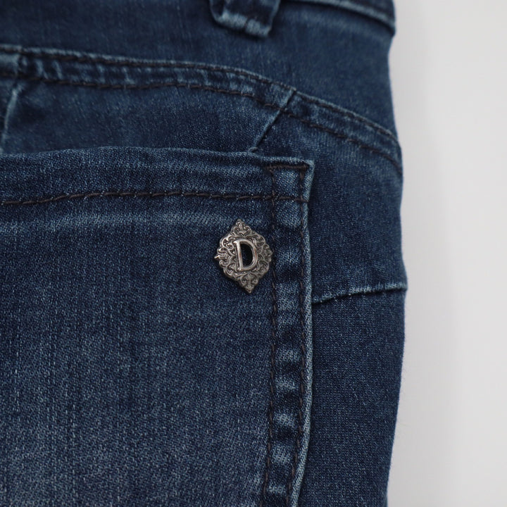 Democracy Jeans Womens 4 Ab"solution Skinny Blue Distressed Ripped Denim Good