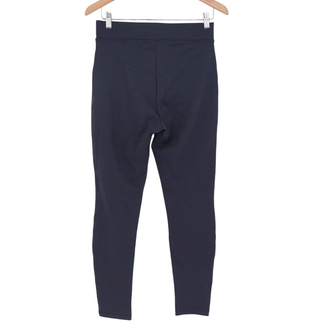 American Giant Ponte Slim Pants Womens 8 Navy Modal Stretch Made In USA