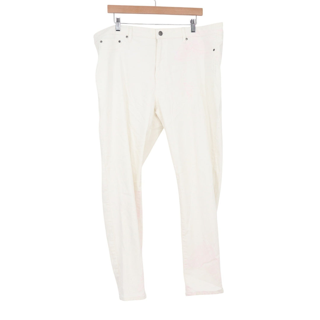 Faded Glory Womens Plus Size 18 White Straight Leg Denim Jeans Stretch