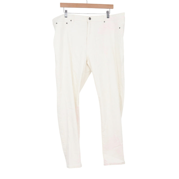 Faded Glory Womens Plus Size 18 White Straight Leg Denim Jeans Stretch