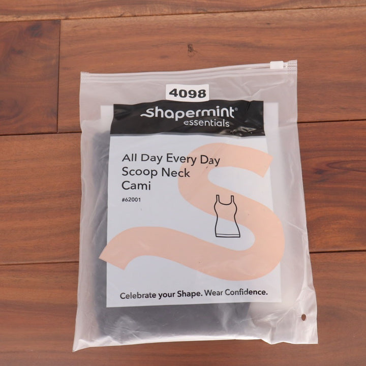 Shapermint Essentials All Day Every Day Scoop Neck Cami Medium Black Shapewear