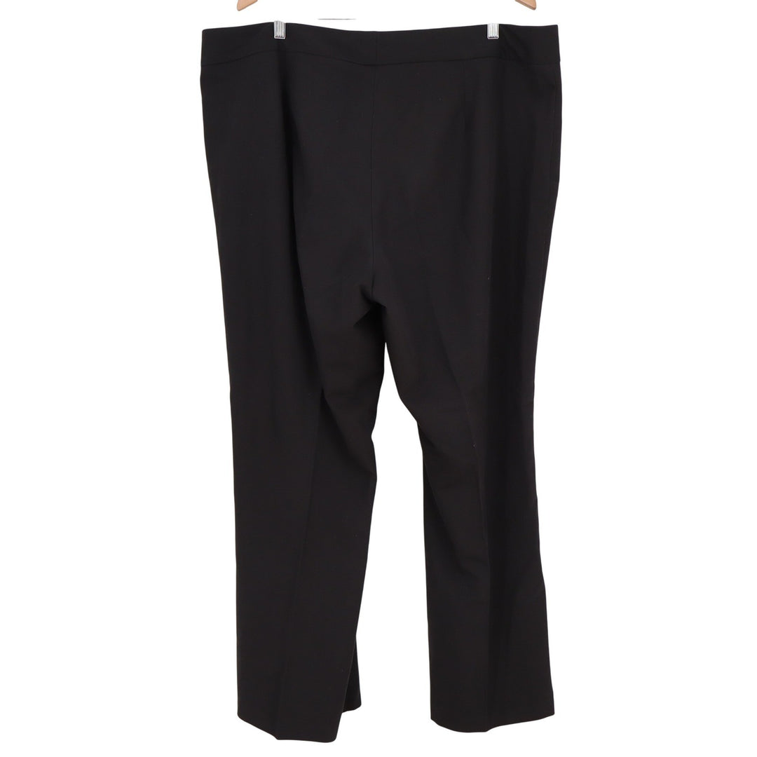 Ashley Stewart Black Dress Pants Plus Size 22W Straight Leg Stretch Trousers USA