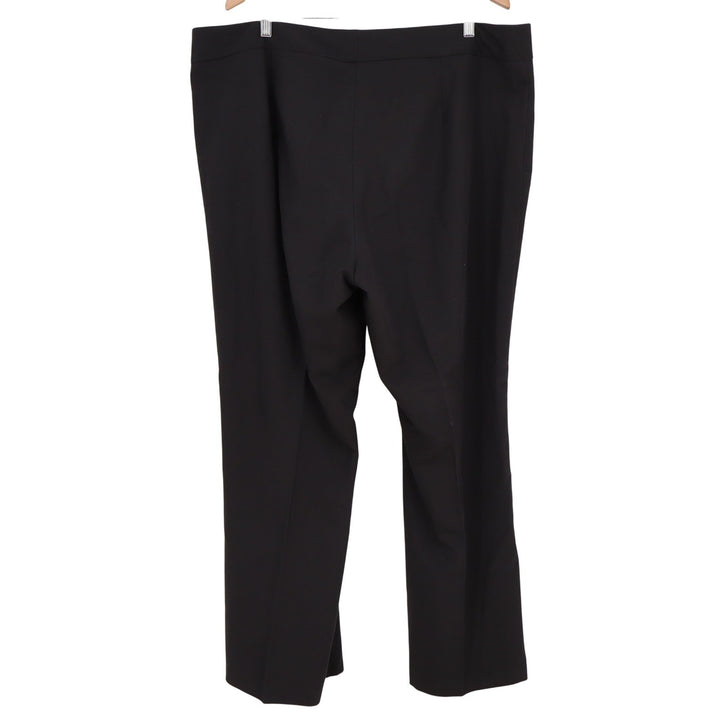 Ashley Stewart Black Dress Pants Plus Size 22W Straight Leg Stretch Trousers USA
