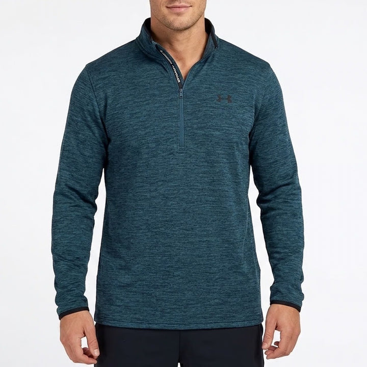 Under Armour Mechanic Sweatshirt Mens 2XL Blue Fleece Lined Half Zip Pullover