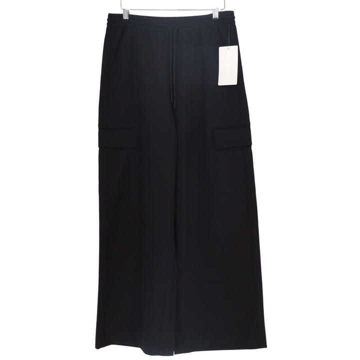 Athleta Promenade Cargo Pants Women XS/P Black Stretch Drawstring Waist Wide Leg