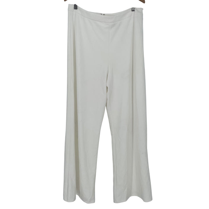 Lulus Wide Leg Flowy Palazzo Pants Ivory XL Polyester Spandex