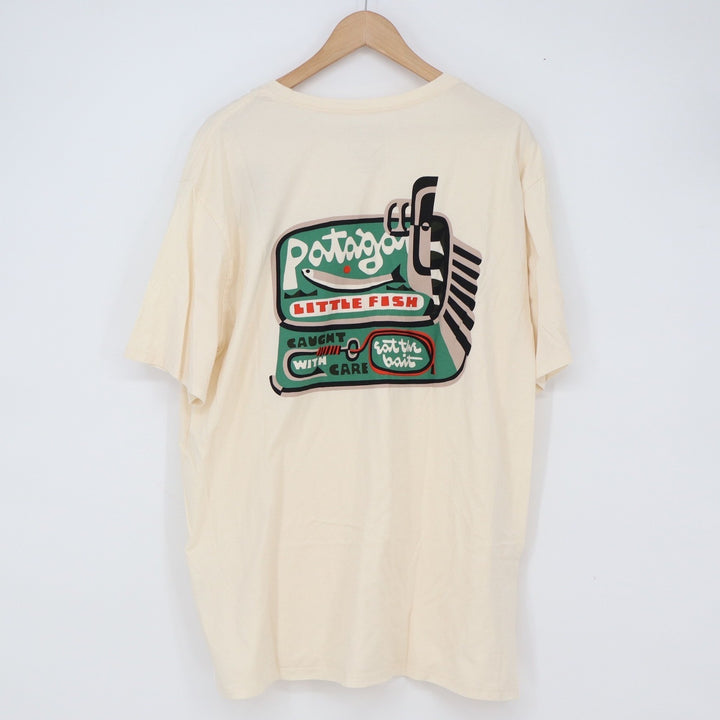 Patagonia T-Shirt Mens XXL Aquatic Action Organic Undyed Natural Graphic NEW