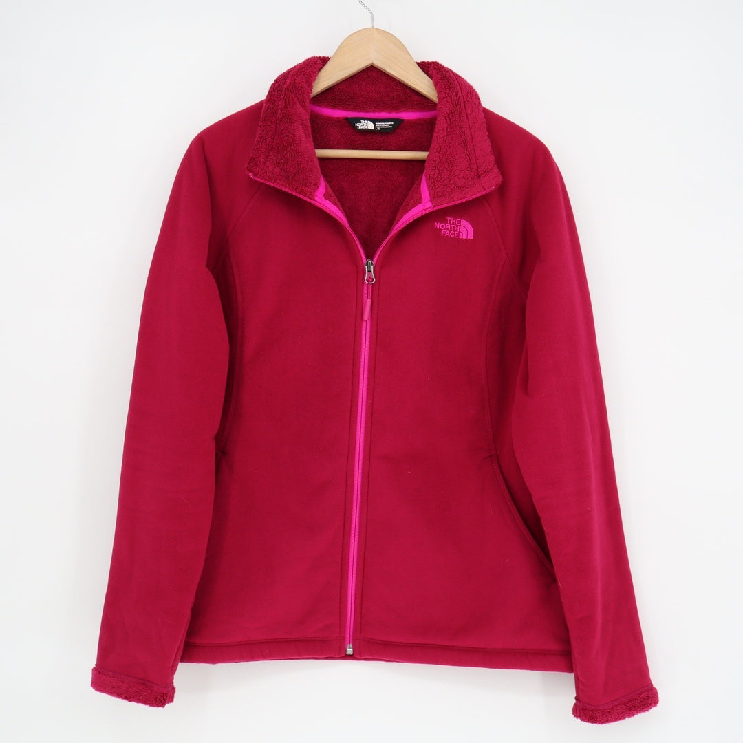 The North Face Womens Full Zip Fleece Jacket Magenta Pink Size L